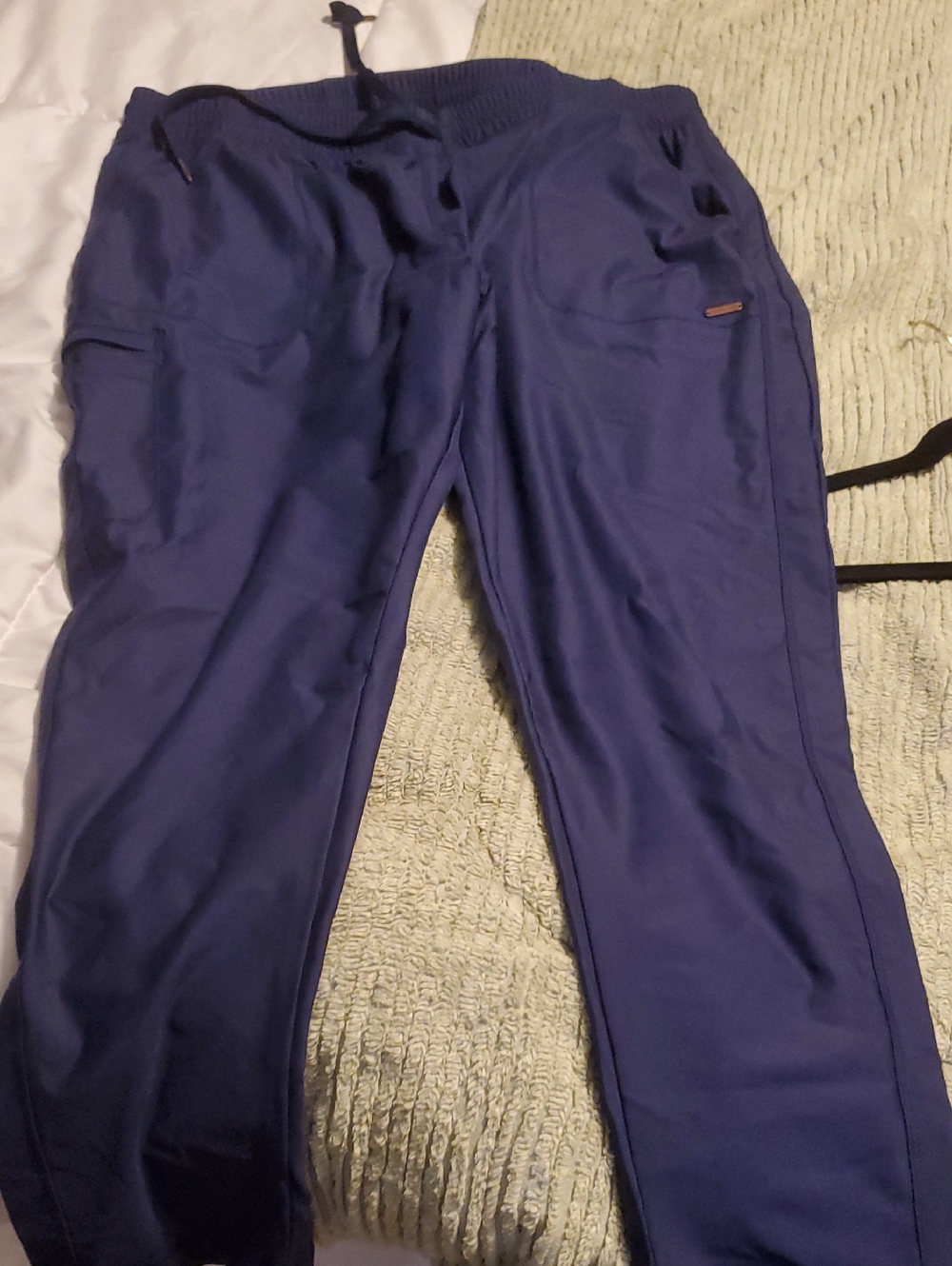 Navy Blue Drawstring Jogger Pants